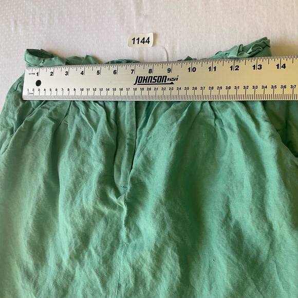 Love21 Women’s Linen Mini Skirt size M, Mint Green, w Pockets - Picture 2 of 7